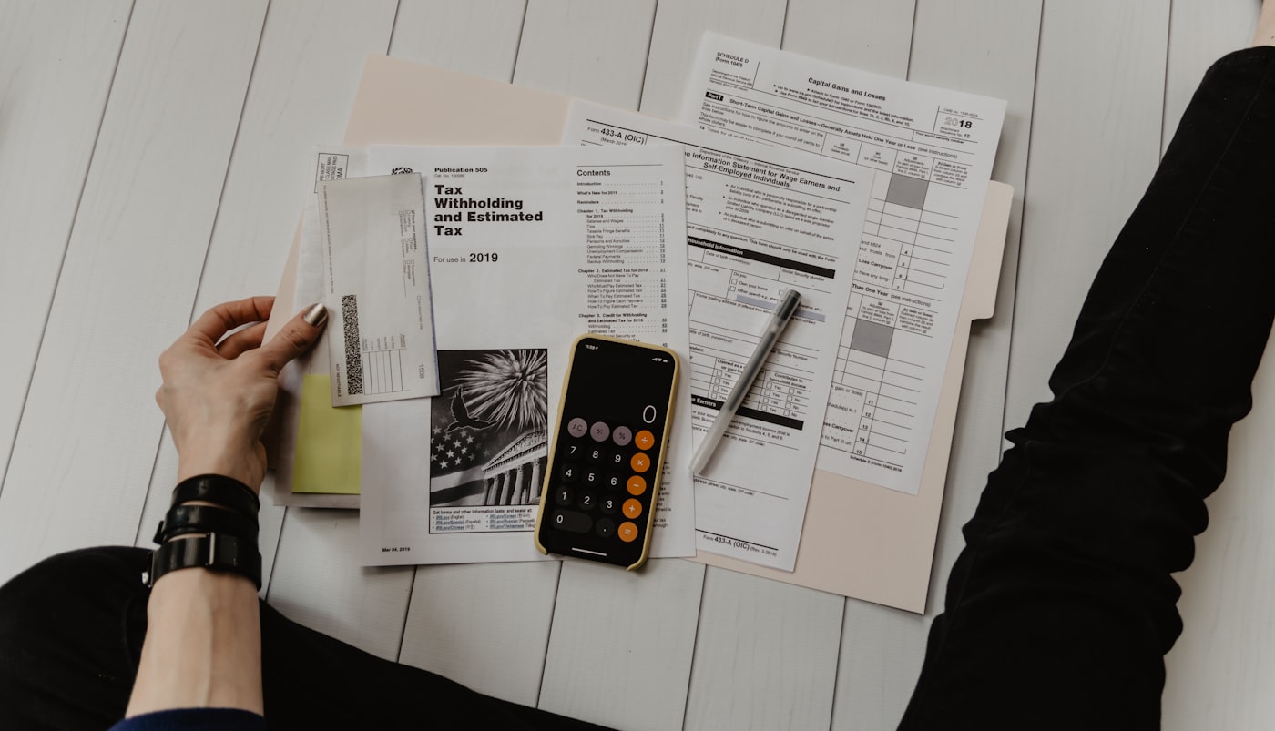 Financial planning documents and calculator
